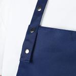 Men's Navy Blue Art Apron with Pockets