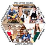 Colorful Oil Painting Apron with 2 Pockets