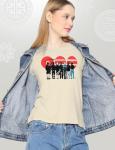 Seven Members Silhouette Graphic T-Shirt - Natural
