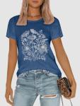 Boho Floral T-Shirt for Women - Vintage Style