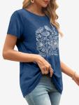 Boho Floral T-Shirt for Women - Vintage Style