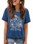 Boho Floral T-Shirt for Women - Vintage Style
