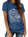 Boho Floral T-Shirt for Women - Vintage Style