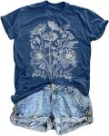 Boho Floral T-Shirt for Women - Vintage Style