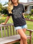 Cute Boho Floral Graphic Tee for Women