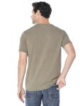 Lucky Brand Venice Burnout Notch Neck Tee, Dark Olive