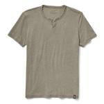 Lucky Brand Venice Burnout Notch Neck Tee, Dark Olive