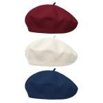 3 Pack Solid Color Women’s French Berets