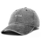 DALIX Washed Black Cotton Baseball Hat for Artists