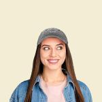 DALIX Washed Black Cotton Baseball Hat for Artists