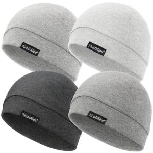 Headshion Cotton Skull Caps 4-Pack for All