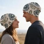 Artistic Flower Slouchy Beanie Hat for All Seasons