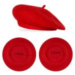 Red Beret Hat and Scarf Set for Artists