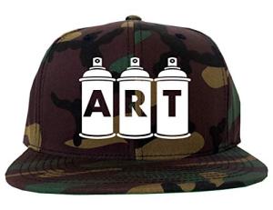 Graffiti Spray Can Art Snapback Hat - Camo
