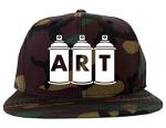 Graffiti Spray Can Art Snapback Hat - Camo