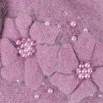 Purple Rabbit Fur French Beret Hat for Artists