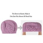 Purple Rabbit Fur French Beret Hat for Artists