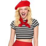 Red Beret Hat and Scarf Set for Artists