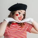 Adult French Beret Hat and Mustache Costume Set