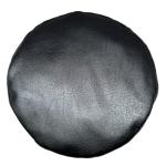 Black PU Leather Beret with Rhinestones for Artists