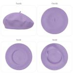 3 Pack Solid Color French Beret Hats for Artists