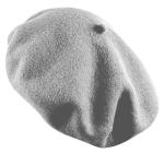 Gray Wool French Beret Hat for Artists