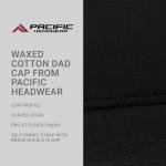 Black Waxed Cotton Dad Cap by Pacific Headwear
