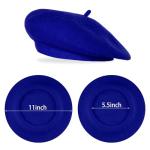 Mifengda Blue French Beret Hat Set with Scarf