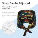 Boricua Pride Palm Tree Work Scrub Caps