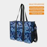 Water Resistant Tote Bag with 22 Pockets