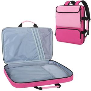 Pink A3 Art Portfolio Backpack for Artists