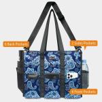 Water Resistant Tote Bag with 22 Pockets