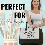 InnoBeta Canvas Tote Bag for Artists and Gift Givers