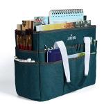 Large Bluish Green Craft Organizer Tote Bag