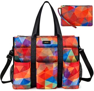 IBFUN Large Utility Tote Bag with 24 Pockets