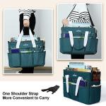 Large Bluish Green Craft Organizer Tote Bag