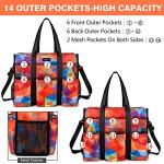 IBFUN Large Utility Tote Bag with 24 Pockets