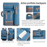 Large Turquoise Artist Portfolio Backpack Case 26” x 19.5”