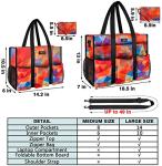IBFUN Large Utility Tote Bag with 24 Pockets