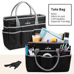 JJRING Large Nylon Artist Tote Bag with 16 Pockets