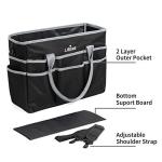 JJRING Large Nylon Artist Tote Bag with 16 Pockets