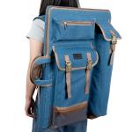 Large Turquoise Artist Portfolio Backpack Case 26” x 19.5”