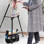 JJRING Large Nylon Artist Tote Bag with 16 Pockets