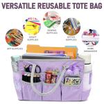 Cupohus Water-Resistant Art Organizer Tote Bag - Lilac