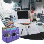 Cupohus Purple Art Organizer Tote Bag with Pockets