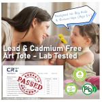 Cupohus Water-Resistant Art Organizer Tote Bag - Lilac