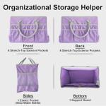 Cupohus Water-Resistant Art Organizer Tote Bag - Lilac