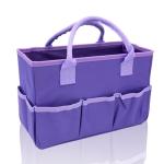 Cupohus Purple Art Organizer Tote Bag with Pockets
