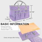 Cupohus Water-Resistant Art Organizer Tote Bag - Lilac