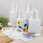 16-Piece Mini DIY Tote Bags for Painting